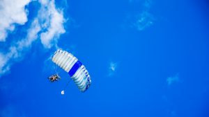 person parachuting