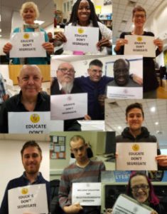 Educate don't segregate collage