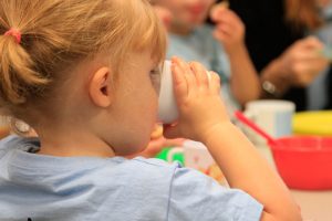 Child drinking milk