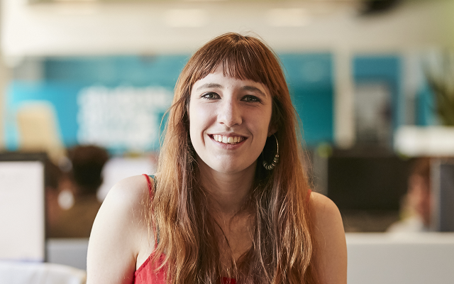 Rachel smiling