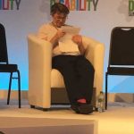 Simone Aspis seated at the Civil Society Forum
