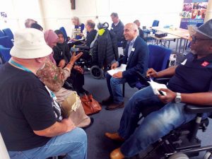 Workshop participants talking