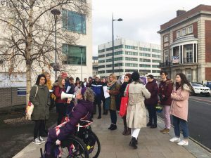 Protestors at Liverpool University