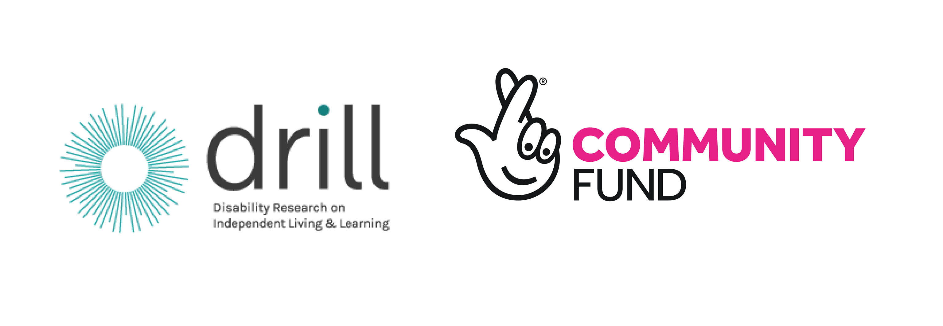logos for the DRILL project and National Lottery community Fund