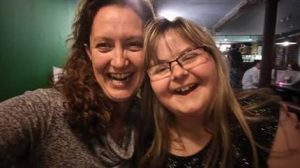 Katie with a colleague