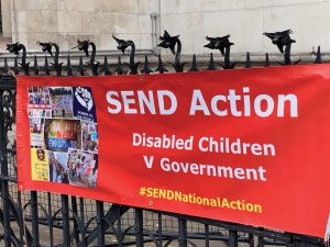 SEND Action banner saying "Disabled Children V Government