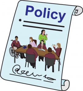 Graphic illustrating school policy on education