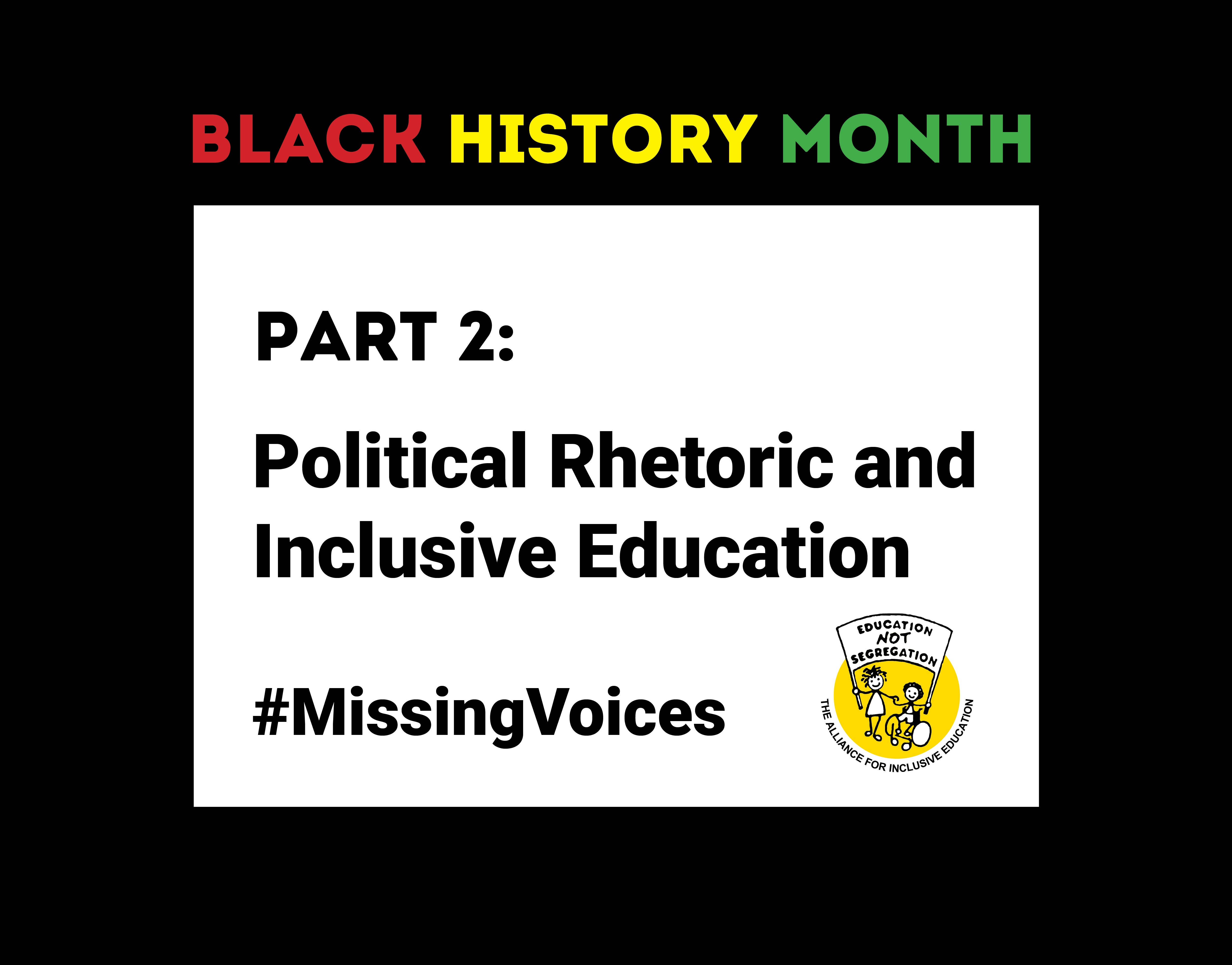 Political Rhetoric and Inclusive Education