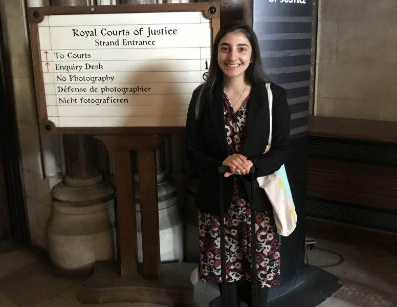 Melissa Acar at the Royal Courts of Justice