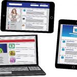 Computers and tablets with a question mark