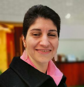 Head and shoulders portrait of Armineh Soorenian, 'Our Voice' Project Leader and author of the article 'Our Voice is Being Heard'. 