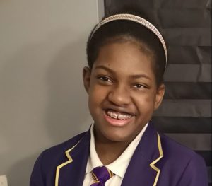Kadijah Adam at school in Milton Keynes