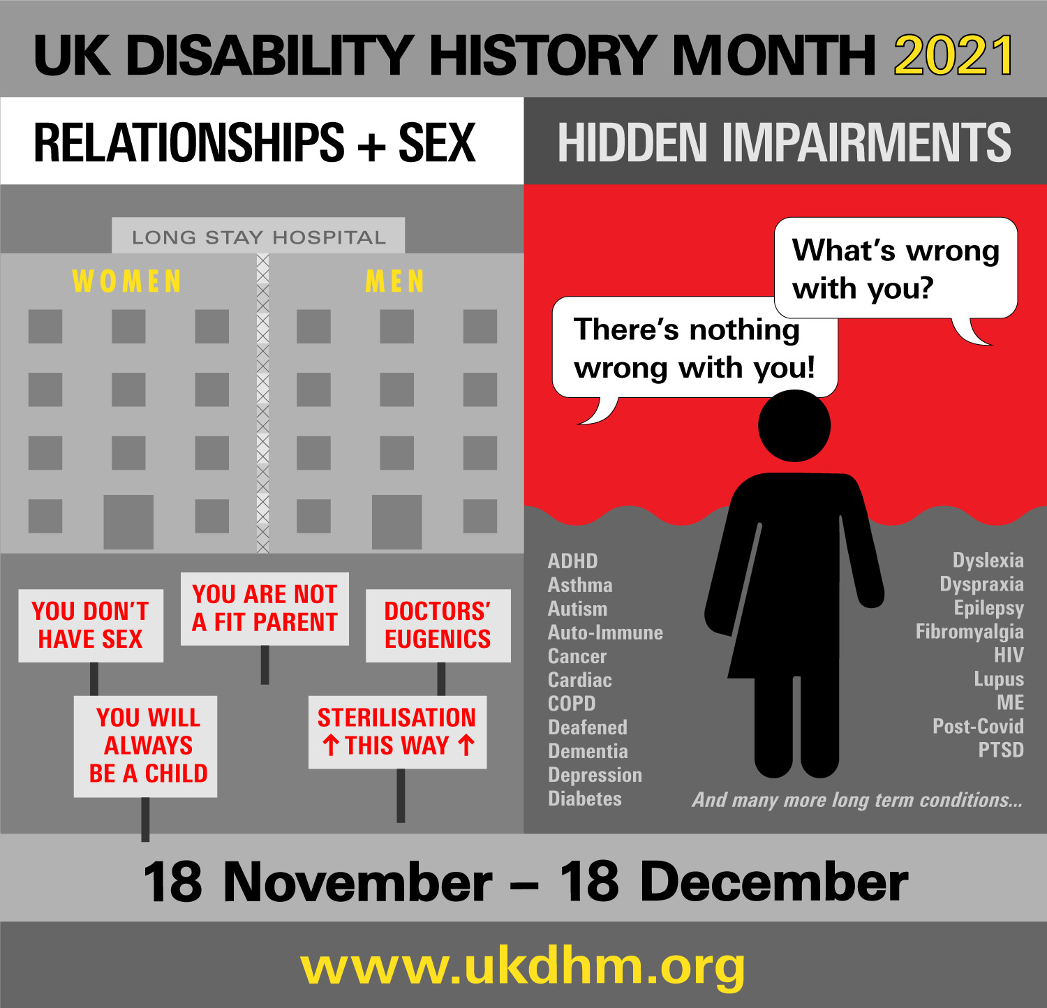 UKDHM this autumn tackles two persistent misconceptions about Disabled people: