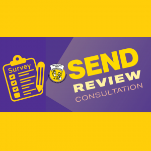 SEND Review consultation logo with the slogan 'Education not Segregation'